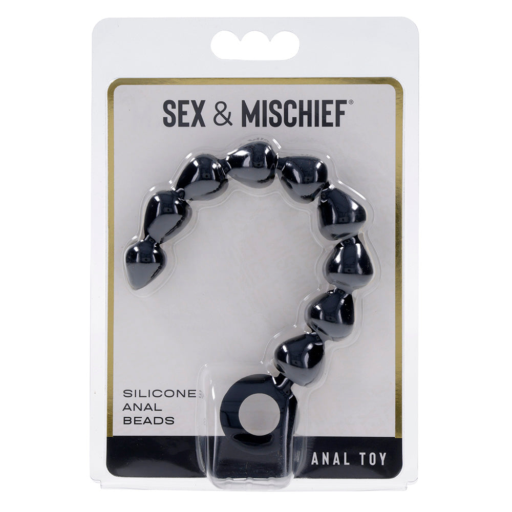 Sex & Mischief Silicone Anal Beads - - 22.9 cm Anal Beads