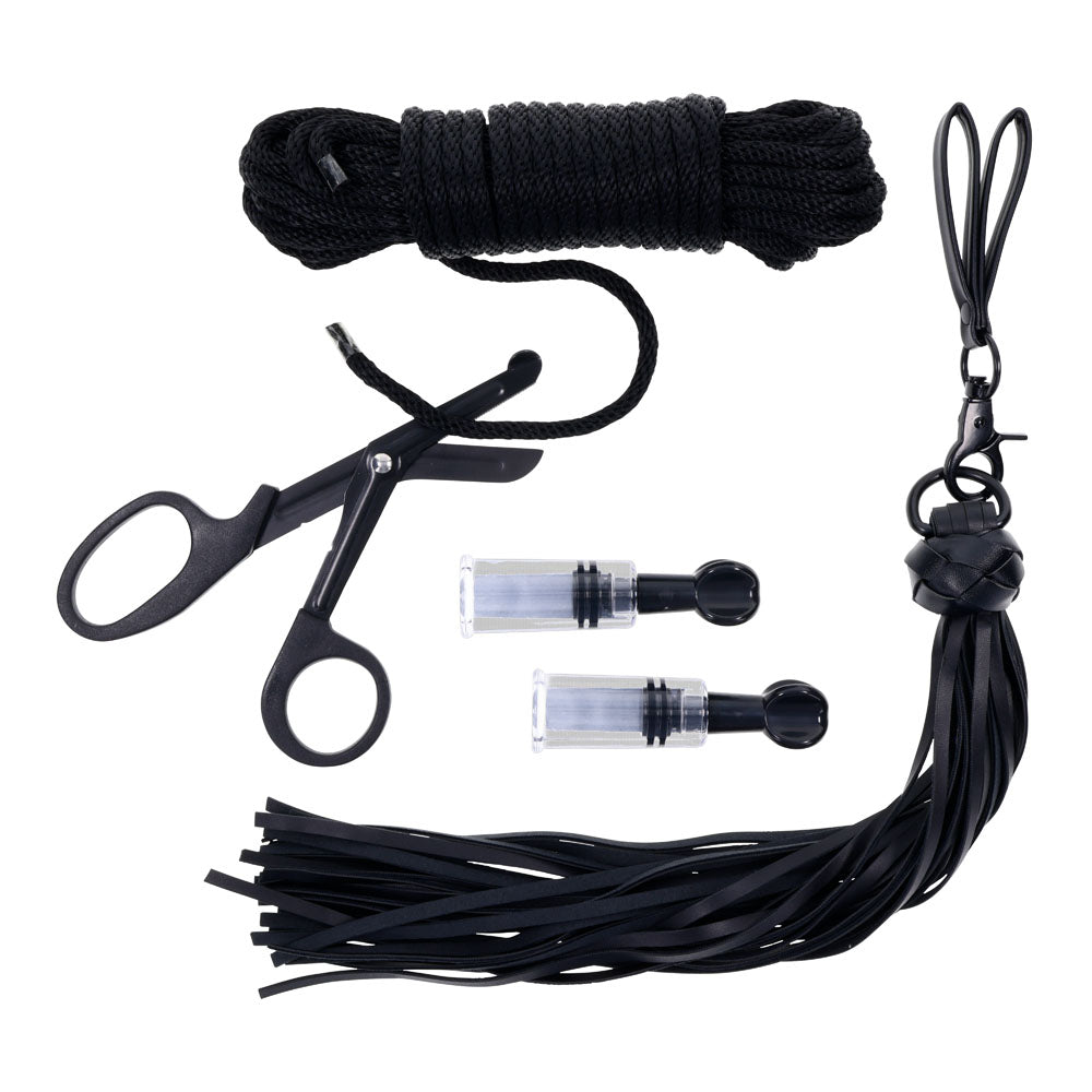 SPORTSHEETS Tied and Twisted Bondage Kit - Bondage Kit - 5 Piece Set