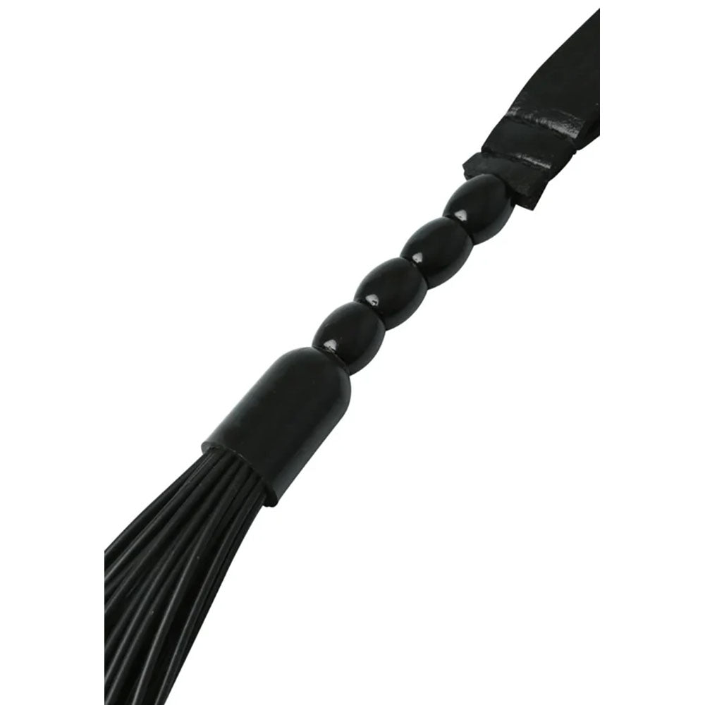 Sex & Mischief Noir Whip - 40 cm Rubber Whip
