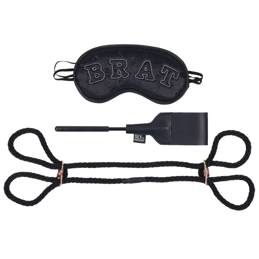 Sex & Mischief Knotty Brat Kit - Bondage Kit - 3 Piece Set