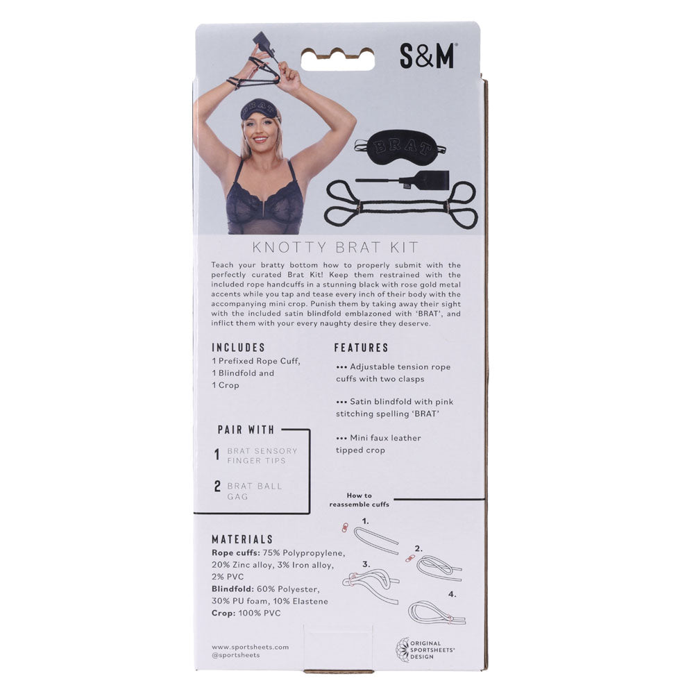 Sex & Mischief Knotty Brat Kit - Bondage Kit - 3 Piece Set