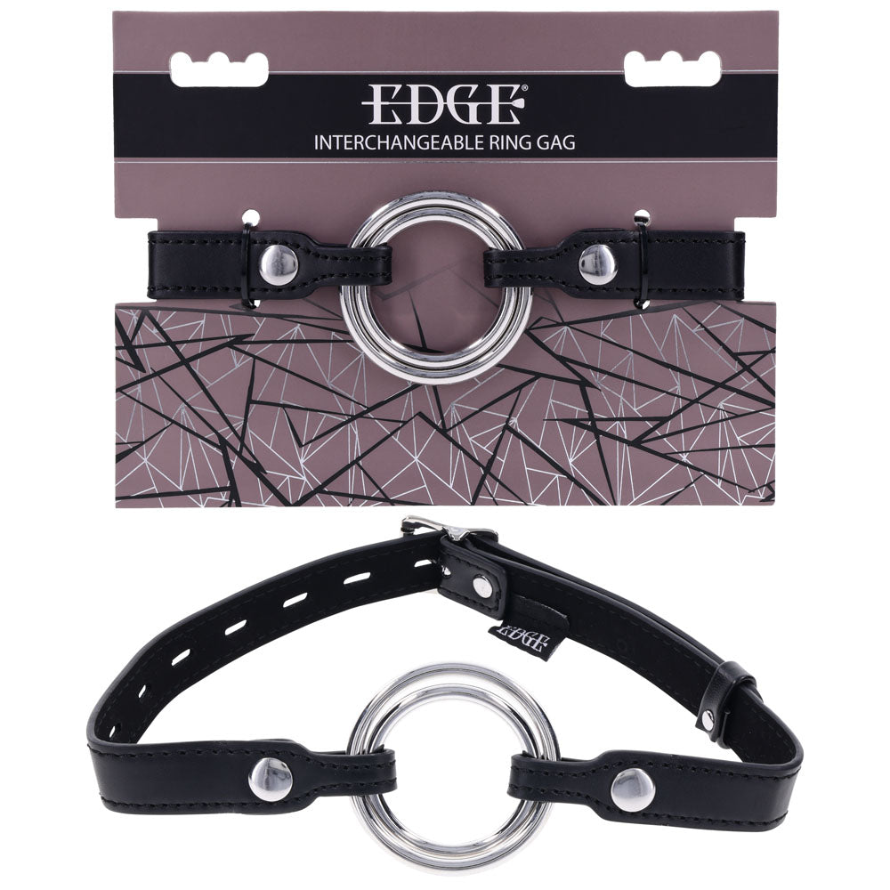 EDGE Interchangeable Ring Gag - Mouth Gag Restraint with 2 Interchangeable Pieces