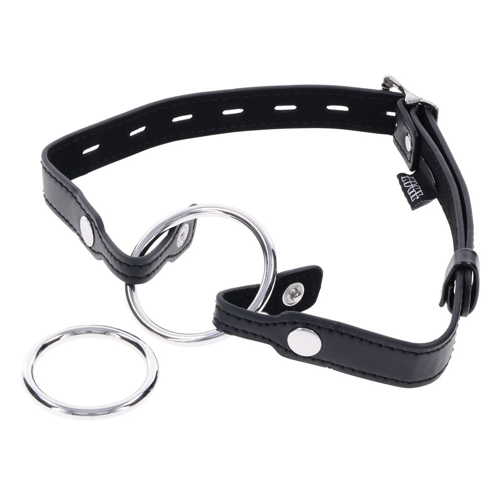 EDGE Interchangeable Ring Gag - Mouth Gag Restraint with 2 Interchangeable Pieces