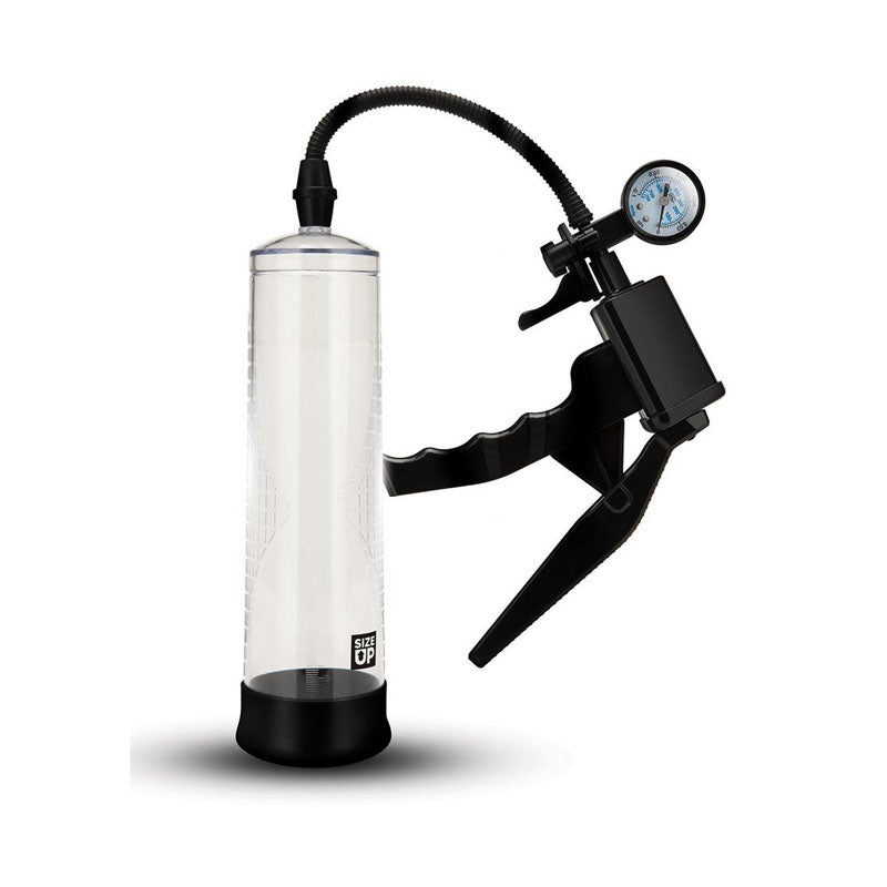 Size Up Ergonomic Trigger Penis Pump with Pressure Gauge - Penis Pump