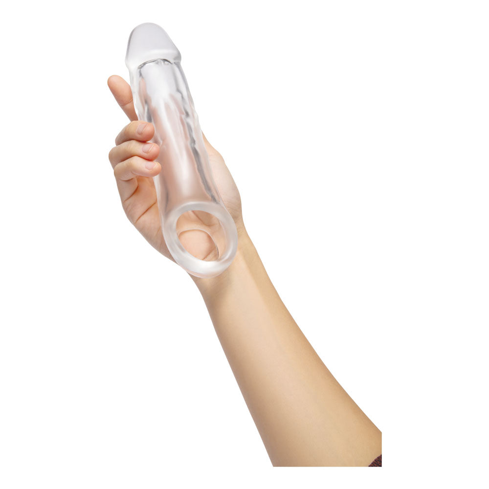 Size Up 2 Inch See-Thru Penis Extender with Ball Loop - 5 cm (2'') Penis Extension Sleeve