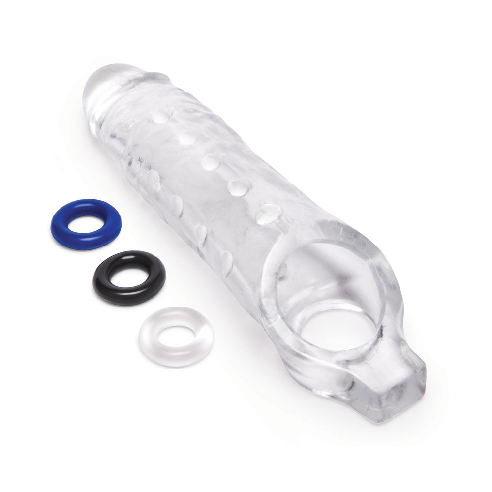 Size Up 1 Inch See-Thru Stretch Penis Extender - 2.5 cm (1'') Penis Extension Sleeve