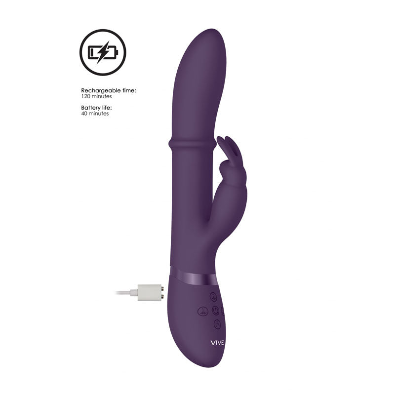 Vive Halo - 24.5 cm USB Rechargeable Rabbit Vibrator