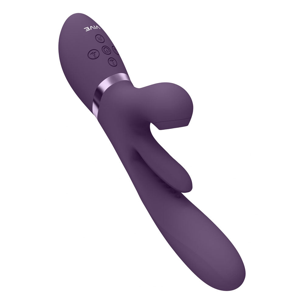 VIVE Ena - - 25 cm USB Rechargeable Thrusting Vibrator with Air Wave Stimulator