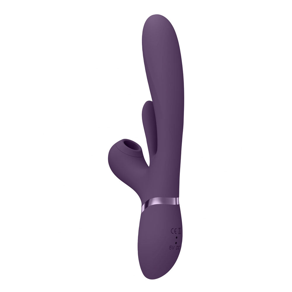 VIVE Ena - - 25 cm USB Rechargeable Thrusting Vibrator with Air Wave Stimulator