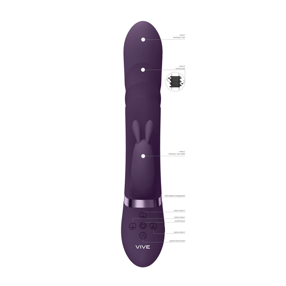 VIVE Nari - - 24.1 cm USB Rechargeable Rabbit Vibrator