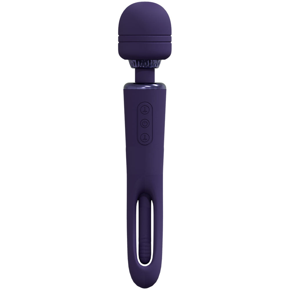 VIVE Kiku - - 25.2 cm USB Rechargeable Dual End Massage Wand with Flapping Tip