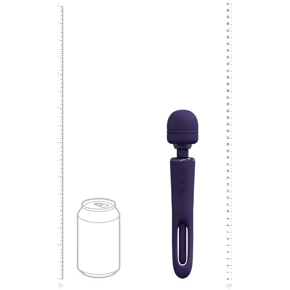 VIVE Kiku - - 25.2 cm USB Rechargeable Dual End Massage Wand with Flapping Tip