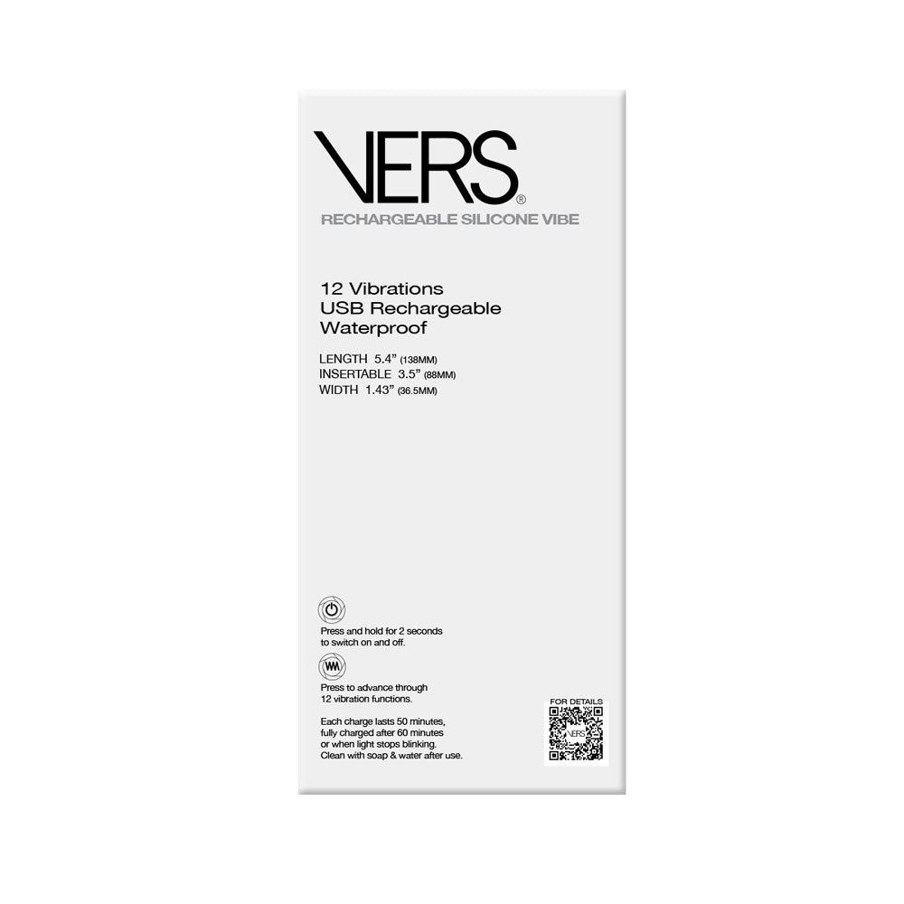 VERS Rechargeable Silicone G Spot Vibe - 13.8 cm USB Rechargeable Vibrator