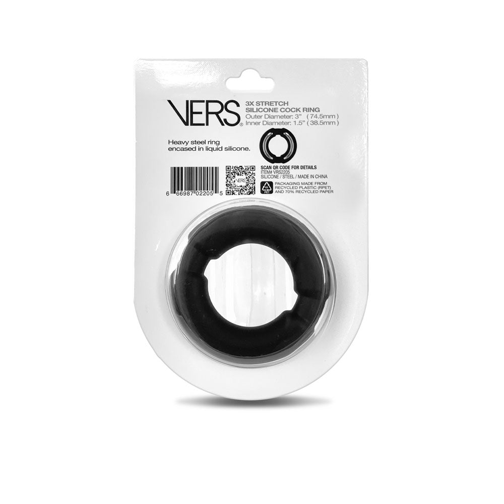 VERS Liquid Silicone Weighted Steel Core C-Ring - Cock Ring with Steel Core