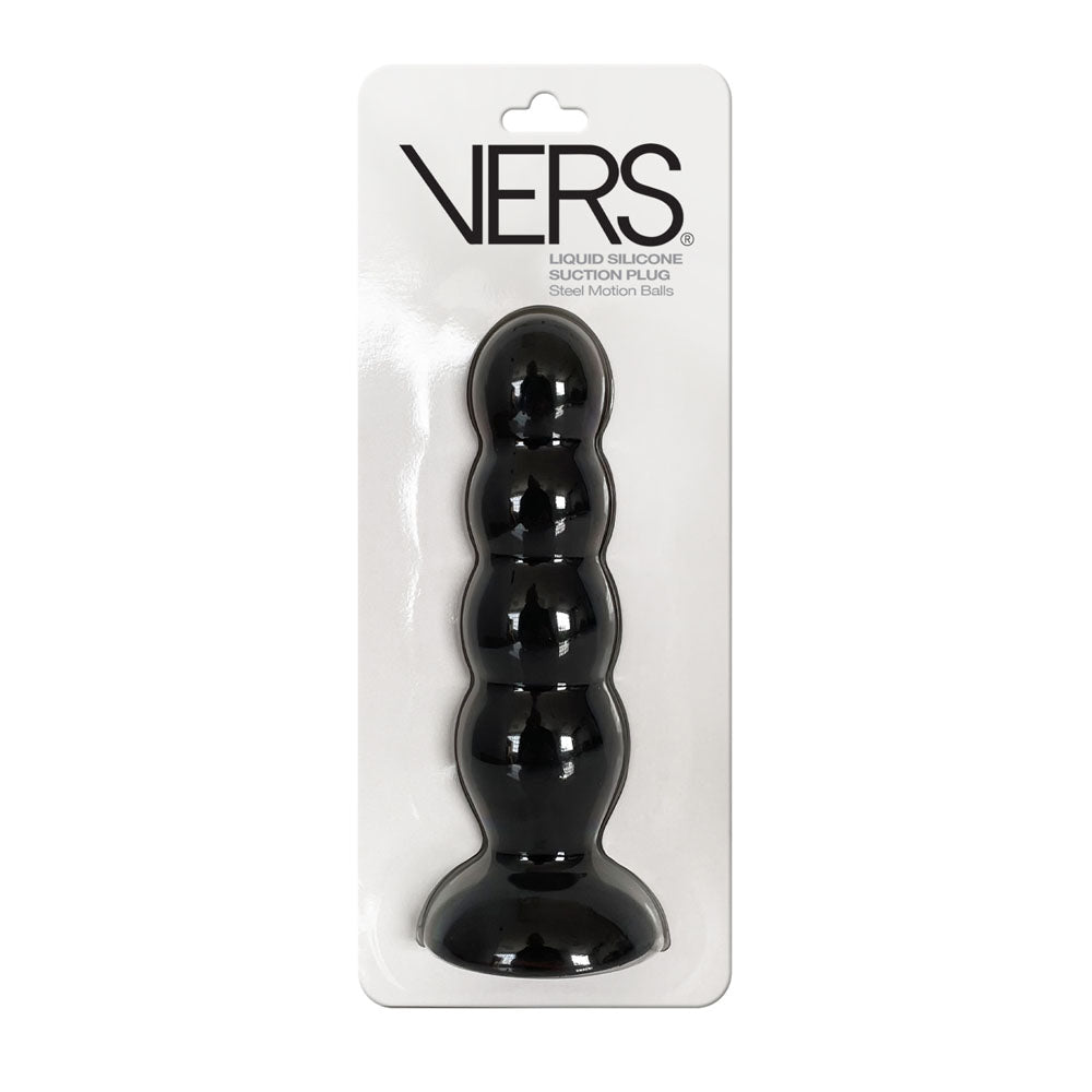 VERS Liquid Silicone Suction Plug - 16.5 cm Butt Plug with Internal Steel Balls