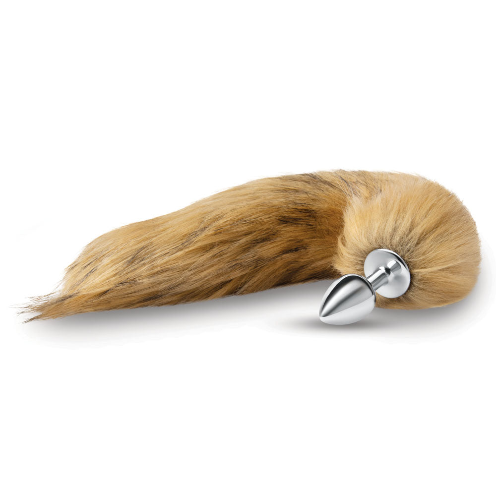 WhipSmart Furry Tales 14 Inch Fox Tail - Metal 6.3 cm Butt Plug with Fox Tail