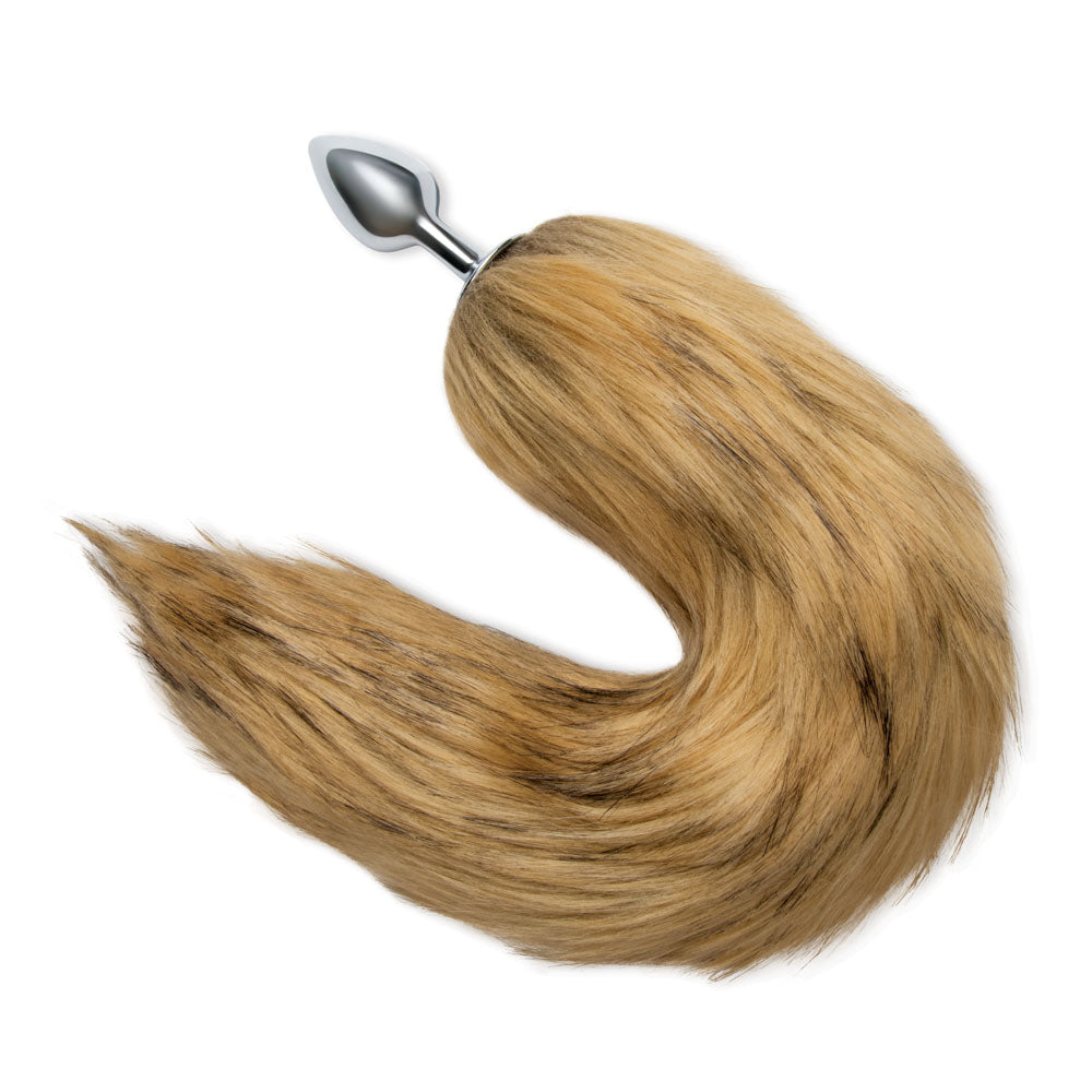 WhipSmart Furry Tales 14 Inch Fox Tail - Metal 6.3 cm Butt Plug with Fox Tail