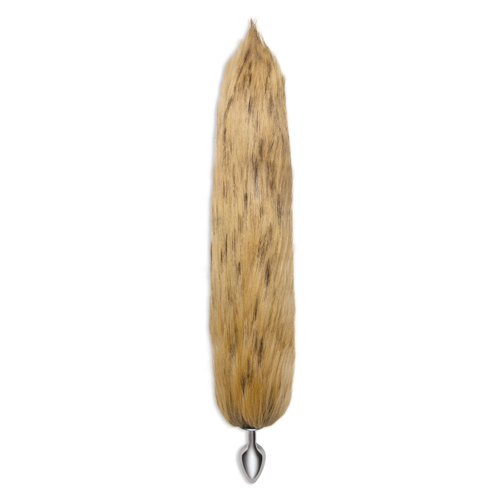 WhipSmart Furry Tales 14 Inch Fox Tail - Metal 6.3 cm Butt Plug with Fox Tail