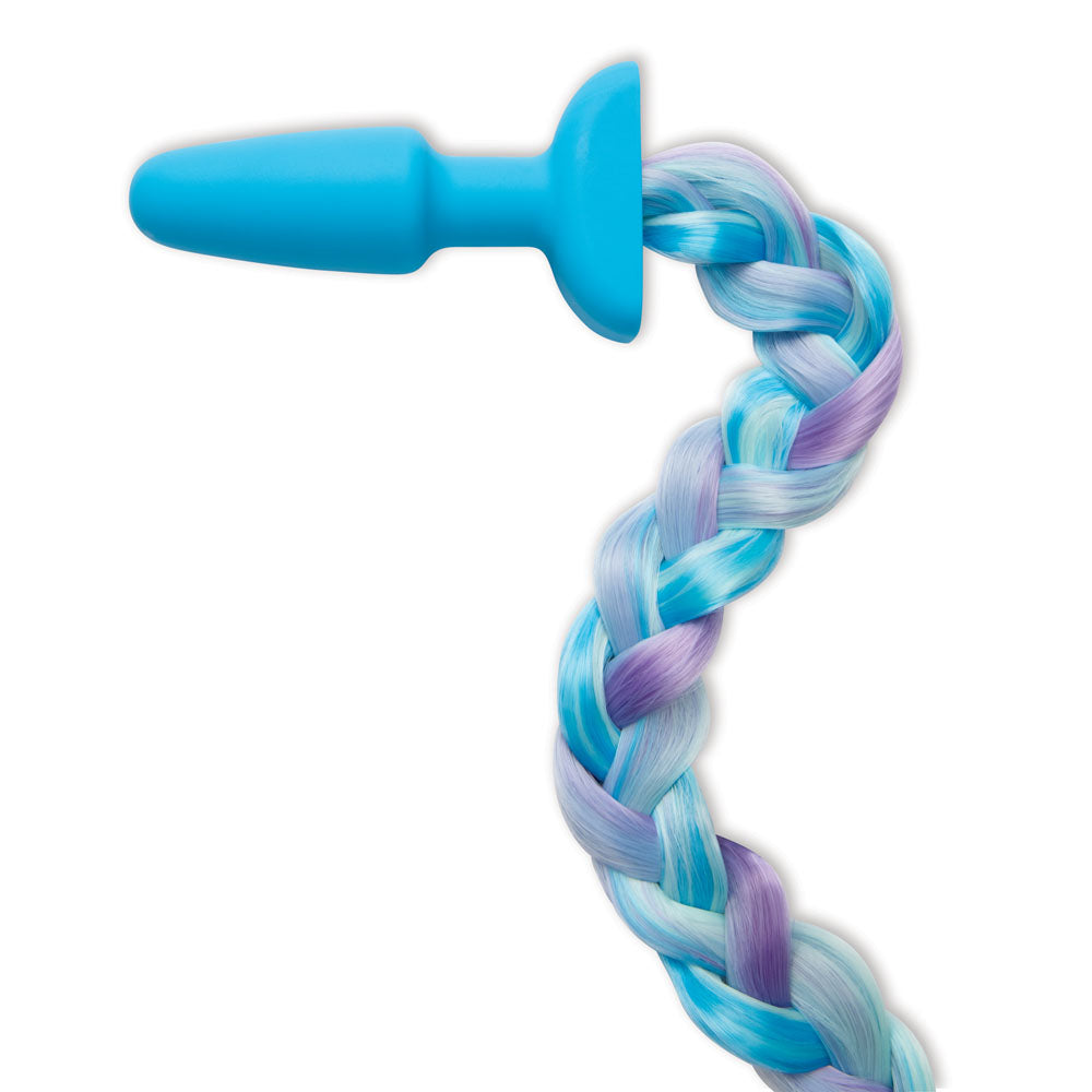 WhipSmart Furry Tales Silicone Unicorn Butt Plug - 8.9 cm Butt Plug with Unicorn Tail