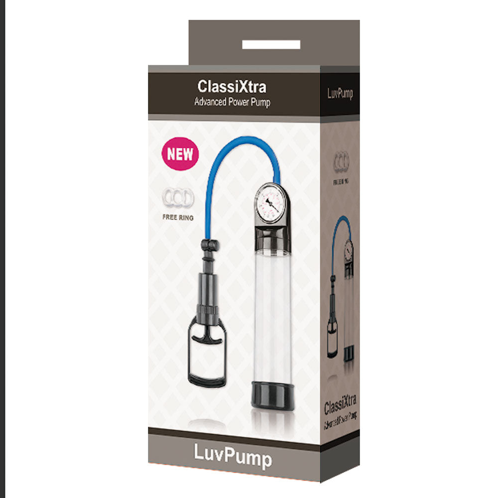 LuvPump ClassiXtra Advanced Power Pump - Penis Pump with Pressure Gauge