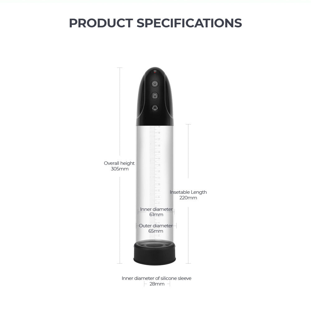 LuvPump Automatic Penis Pump - USB Rechargeable Automatic Penis Pump