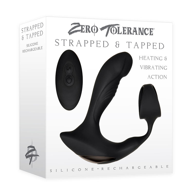 Zero Tolerance Strapped & Tapped - USB Rechargeable Heating Anal Plug with Cock Ring