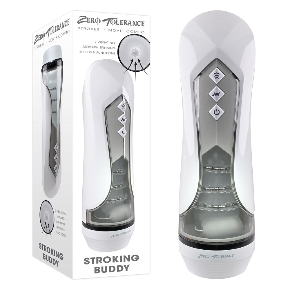 Zero Tolerance STROKING BUDDY - USB Rechargeable Vibrating & Thrusting Stroker
