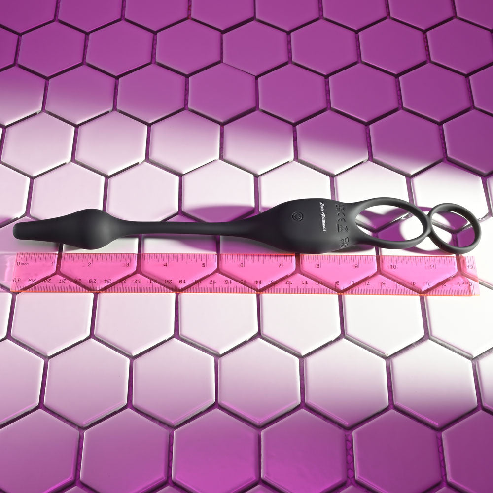 Zero Tolerance PLUG & TUG - USB Rechargeable Vibrating Cock Ring with Anal Plug