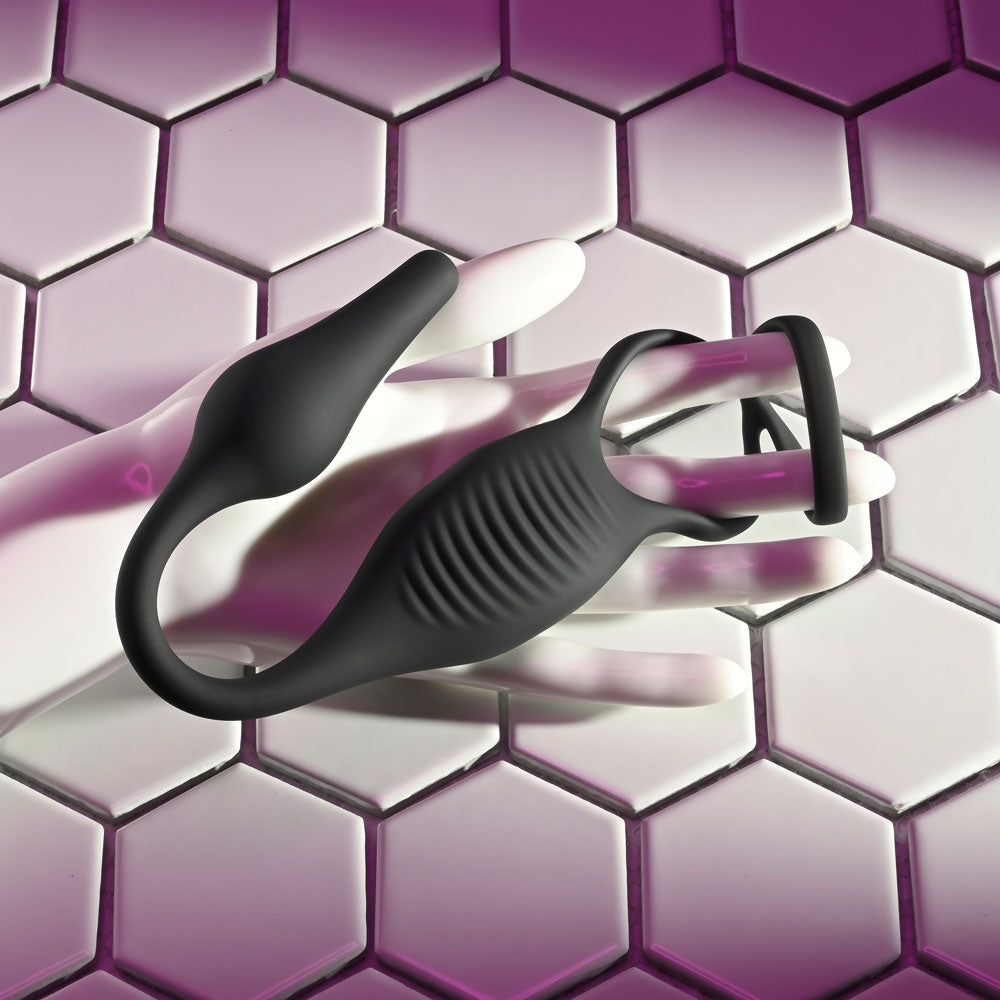 Zero Tolerance PLUG & TUG - USB Rechargeable Vibrating Cock Ring with Anal Plug