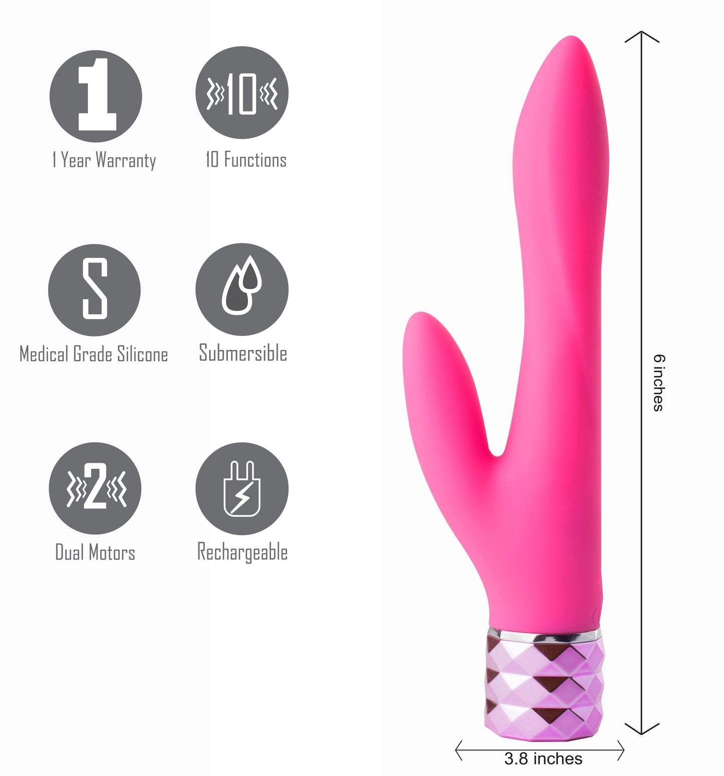 Maia Victoria -  15.2 cm USB Rechargeable Rabbit Vibrator