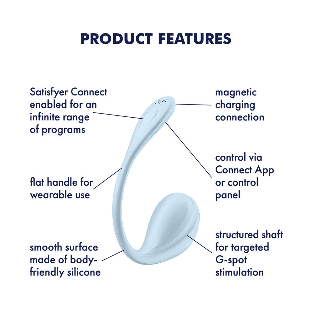 Satisfyer Smooth Petal - Light  - Light  USB Rechargeable Wearable Stimulator with App Control