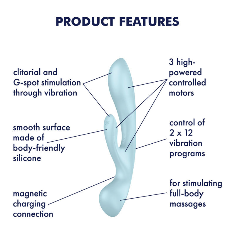 Satisfyer Triple Oh - Light  USB Rechargeable Rabbit Vibrator