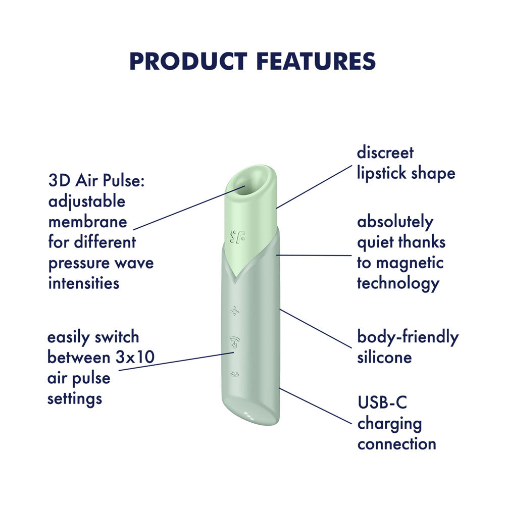 Satisfyer Naughty Kiss - Mint