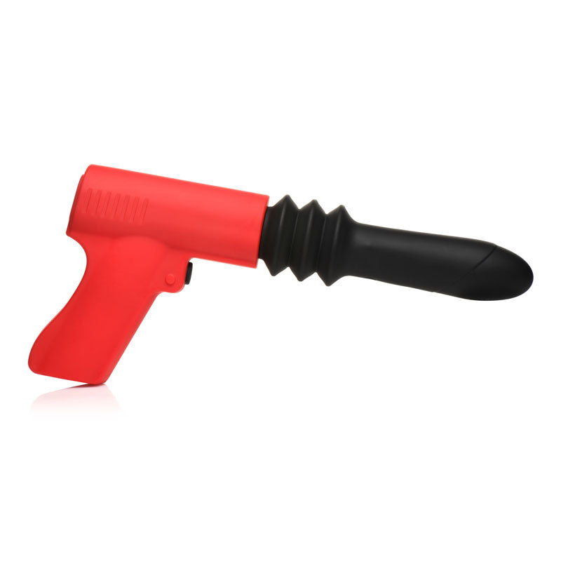Master Series Pistol Pounder Thrusting Vibrator - /Red Thrusting Vibrator with Gun Handle