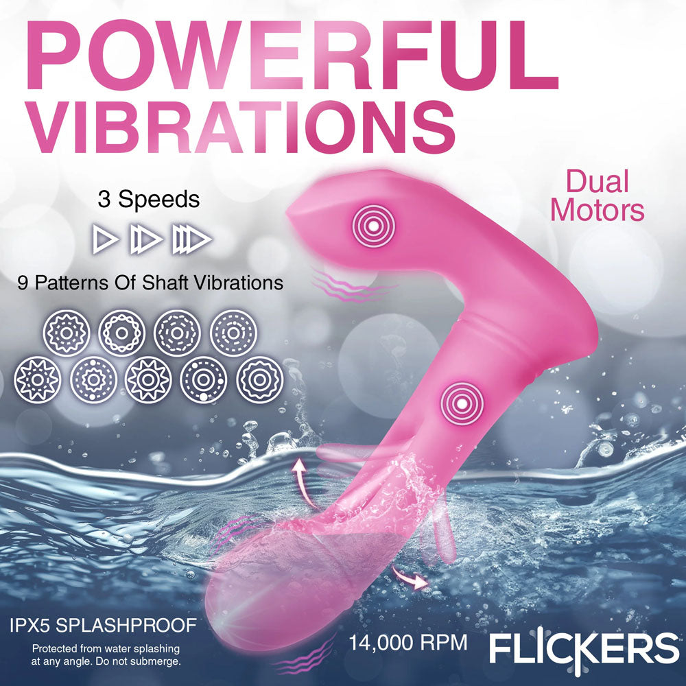 Inmi Flickers G-Flick Flicking G-Spot Vibrator -  15 cm USB Rechargeable Flicking Vibrator with Remote