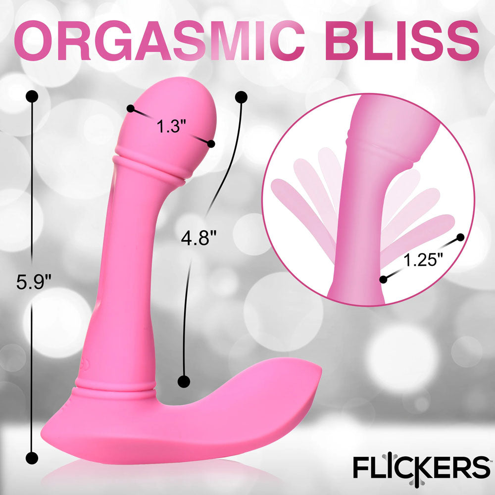 Inmi Flickers G-Flick Flicking G-Spot Vibrator -  15 cm USB Rechargeable Flicking Vibrator with Remote