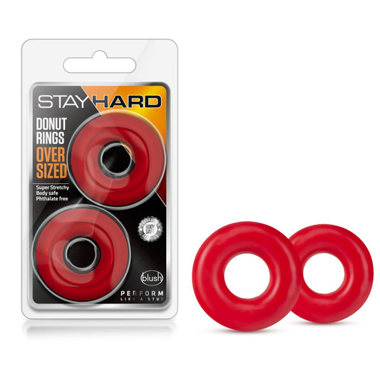 Stay Hard - Donut Rings Oversized -  Large Cock Rings - Set of 2