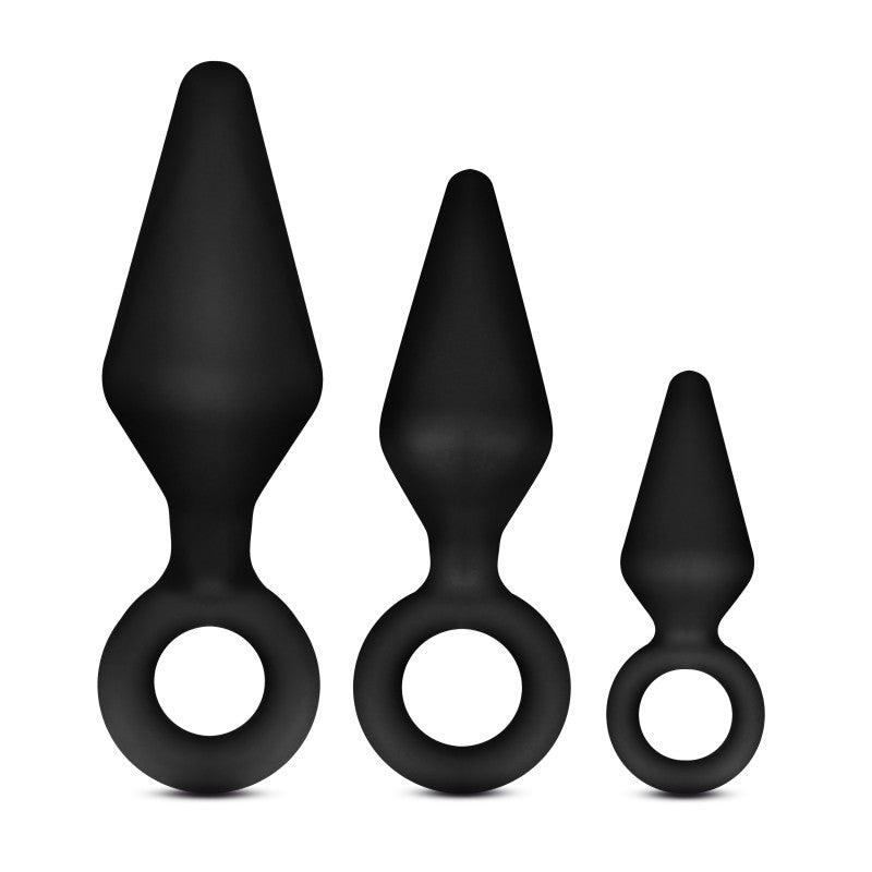 Anal Adventures Platinum Loop Plug Kit -  Butt Plugs - Set of 3 Sizes