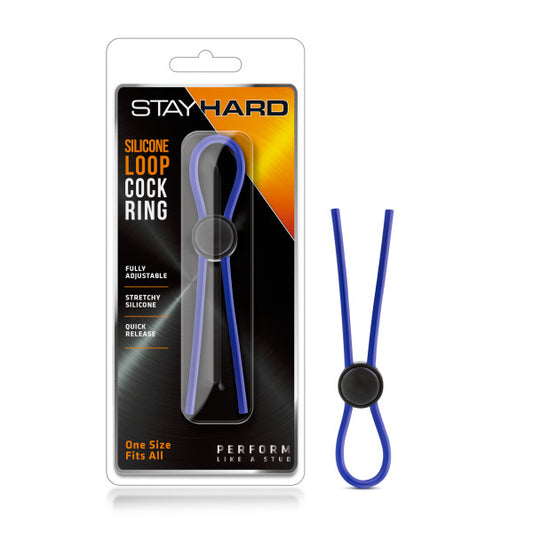 Stay Hard - Silicone Loop Cock Ring -  Adjustable Lasso Cock Ring