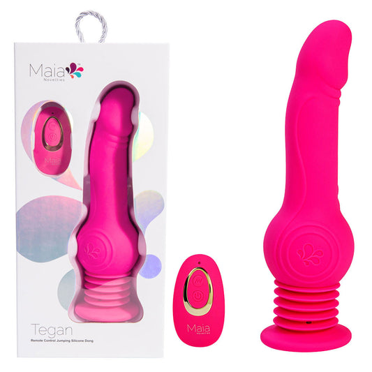 Maia TEGAN -  23.6 cm USB Rechargeable Jumping Vibrating Dong with Remote