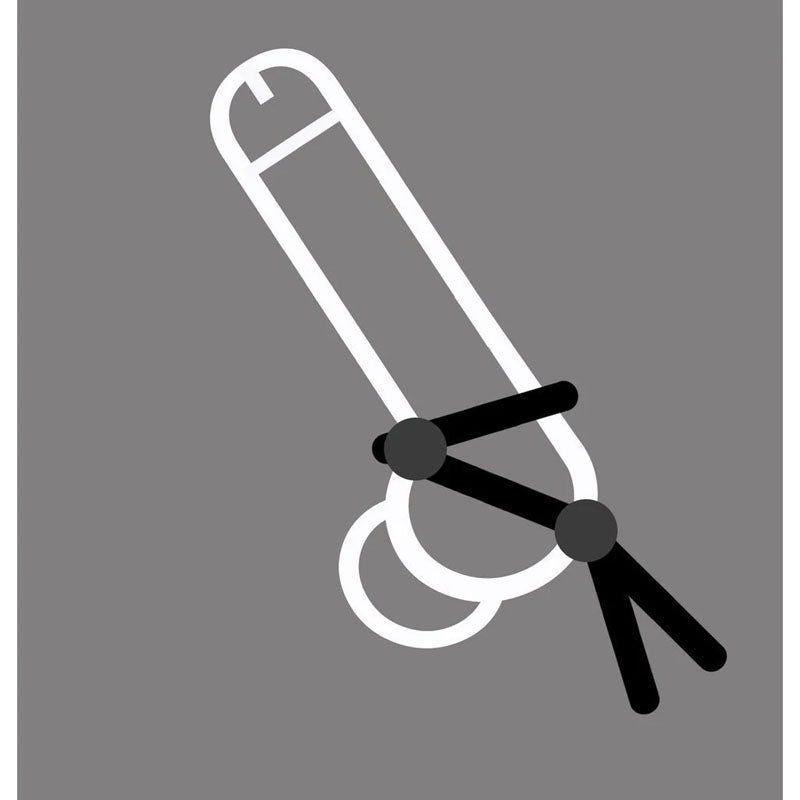 Boneyard Cock Leash Double -  Adjustable Cock Lasso Ring