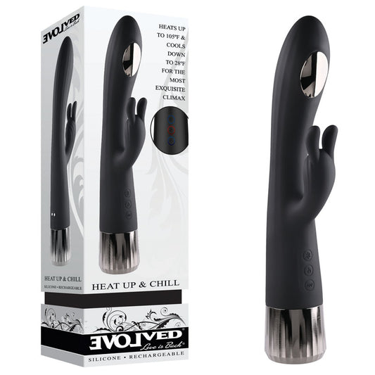 Evolved Heat Up & Chill -  24.1 cm USB Rechargeable Heating & Cooling Rabbit Vibrator