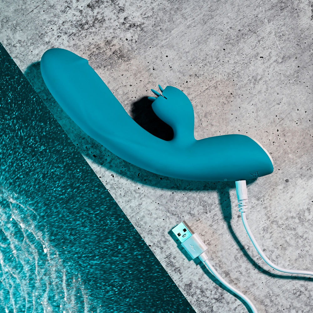 Evolved FIERCE FLICKER -  19.5 cm USB Rechargeable Rabbit Flicker Vibrator
