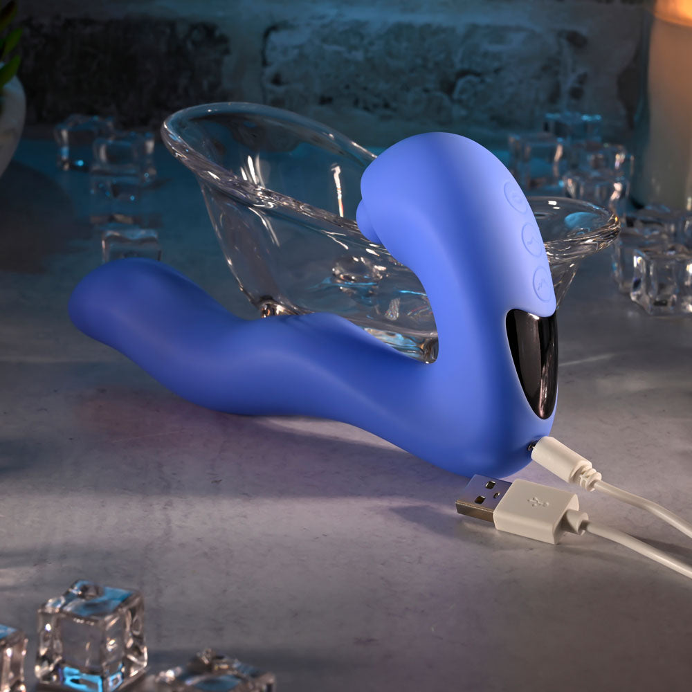 Evolved TAPPITY TAP -  16.6 cm USB Rechargeable Vibrator with Tapping Stimulator