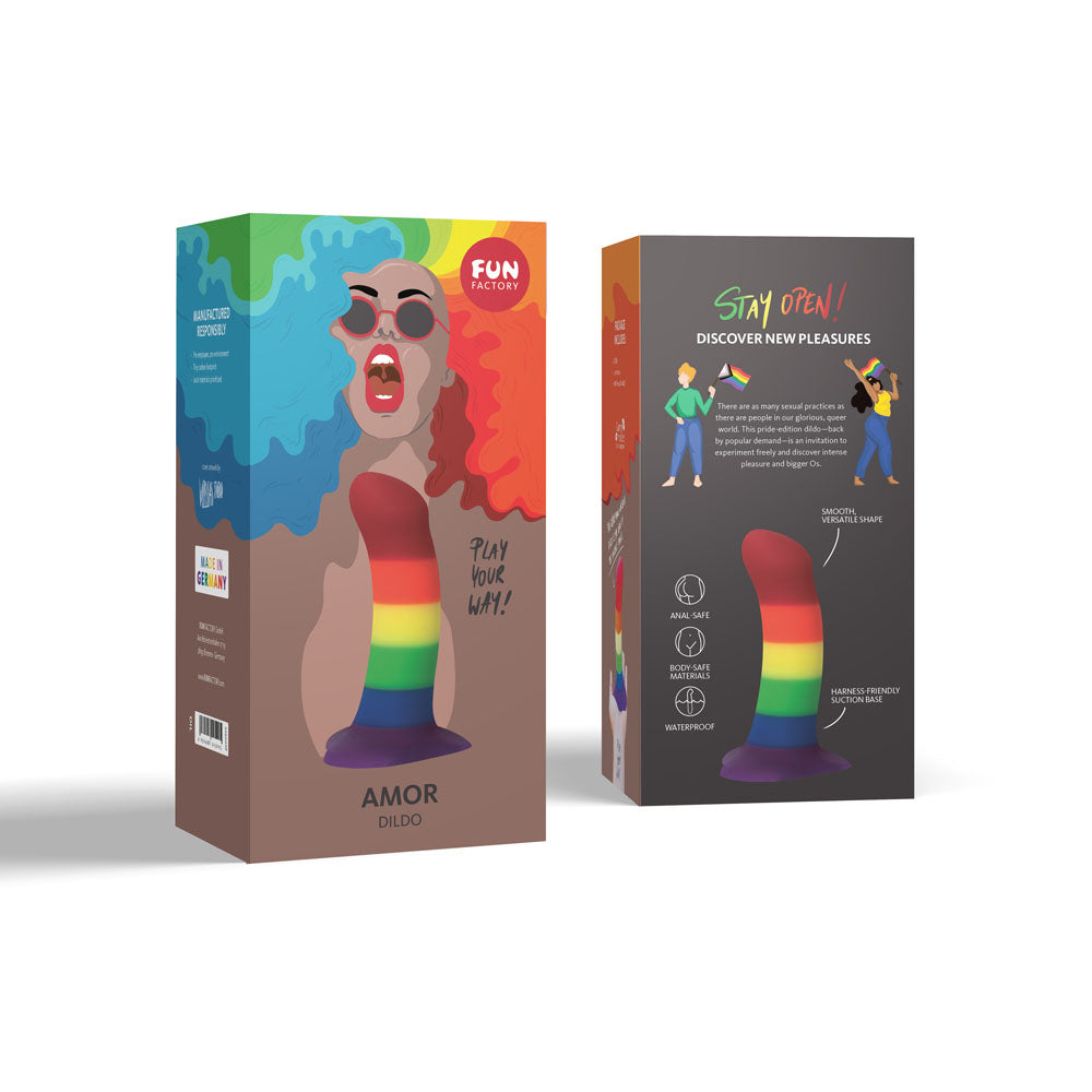 Fun Factory AMOR rainbow - Rainbow 14.6 cm Dildo - FF000846MC01