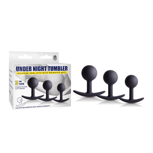 Under Night Tumbler -  Butt Plugs with Weighted Balls - Set of 3 Sizes