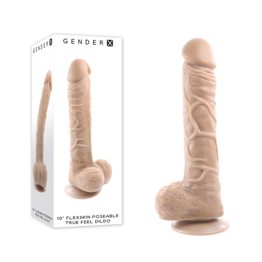 Gender X 10'' FLEXSKIN POSEABLE TRUE FEEL - Light -  29.2 cm Poseable Dong