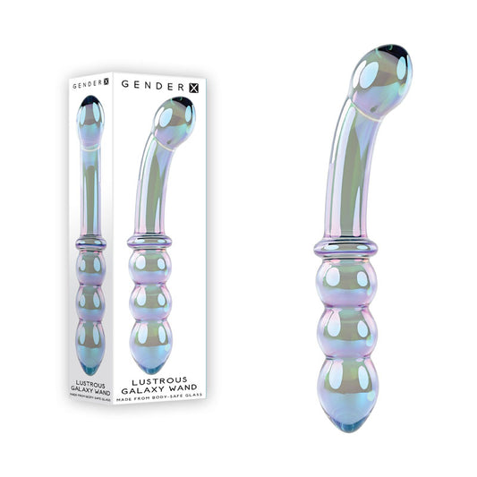 Gender X LUSTROUS GALAXY WAND - /Violet Glass 18.5 cm Double Ended Massager