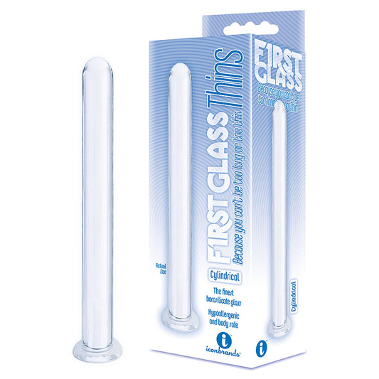 The 9's First Glass Thins, Cylindrical -  Glass 17.8 cm Dildo