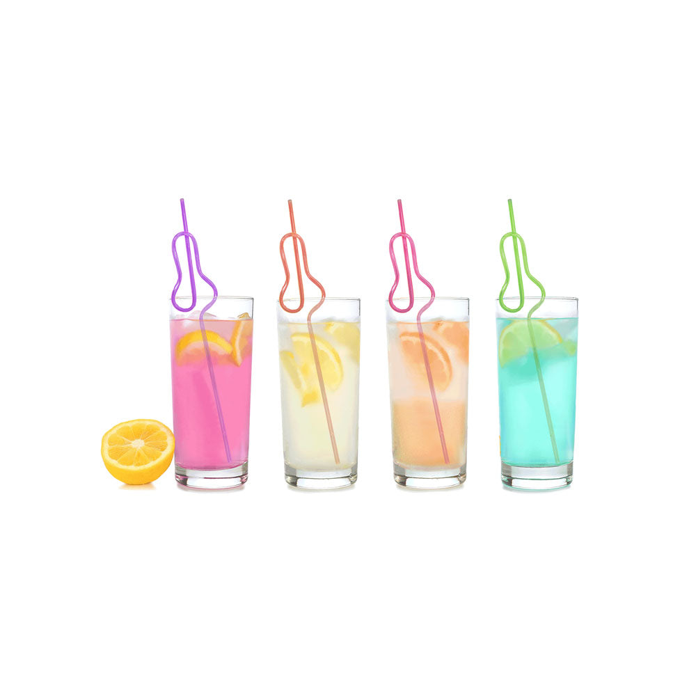 Glitterati Penis Silly Straws -  Hen's Party Straws - 8 Pack
